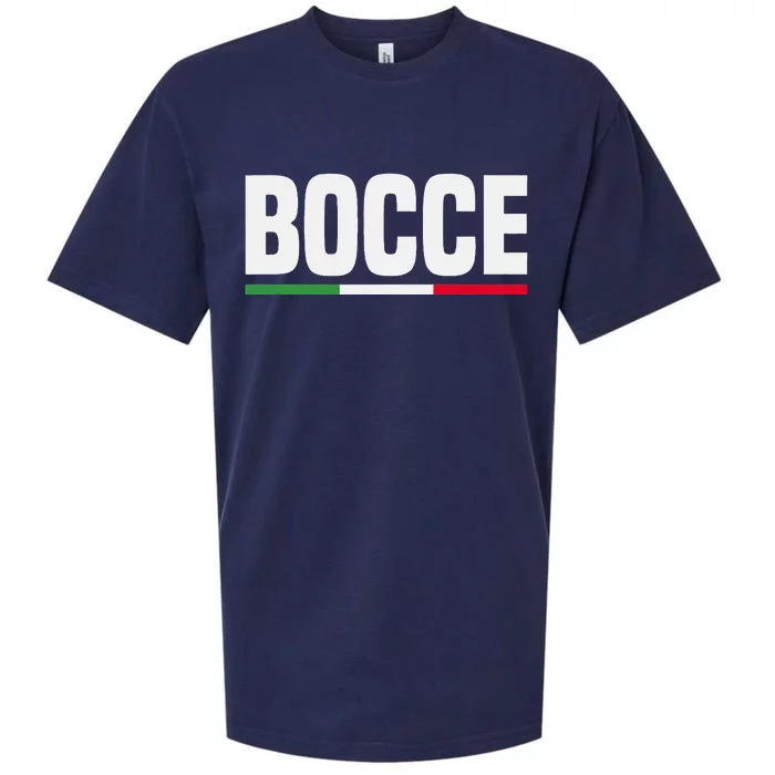 Italy Flag Italian Bocce Ball Player Sueded Cloud Jersey T-Shirt