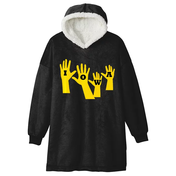 Iowa Football Iowa Waves Hooded Wearable Blanket