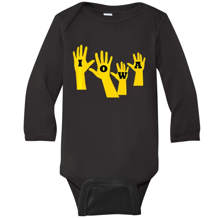 Iowa Football Iowa Waves Baby Long Sleeve Bodysuit