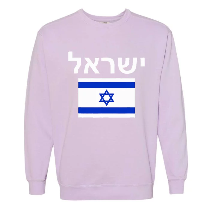 Israel Flag  Israeli Cool Jewish Flags Gift Garment-Dyed Sweatshirt