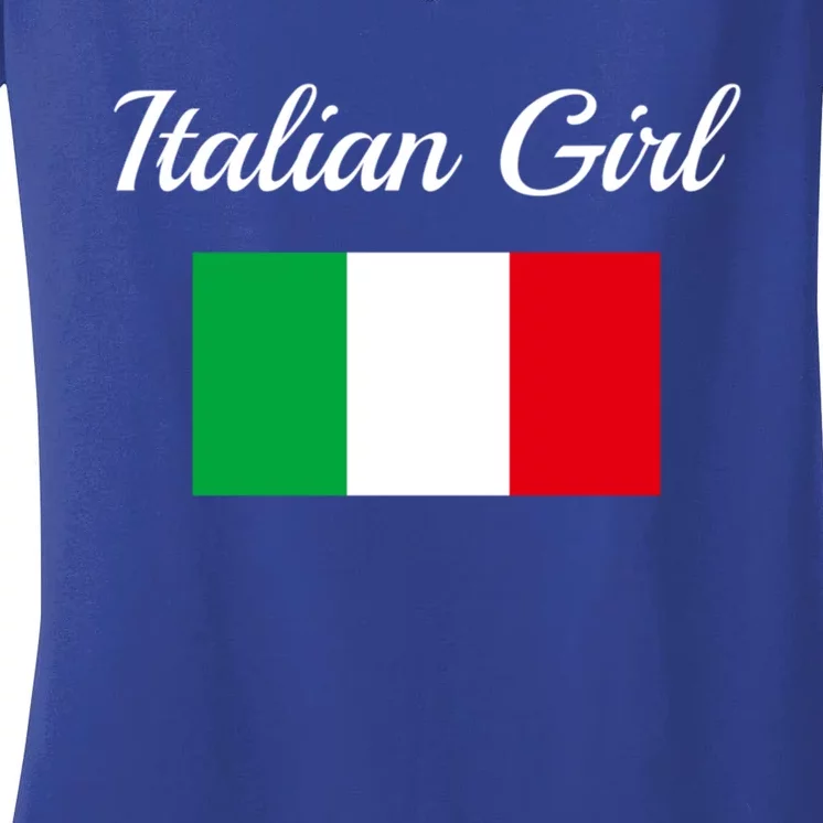 Italian Flag Italy Pride Italiangreat Giftamerican Gift Women's V-Neck T-Shirt