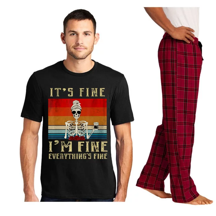 Its Fine Im Fine Everything Is Fine Funny Women Pajama Set