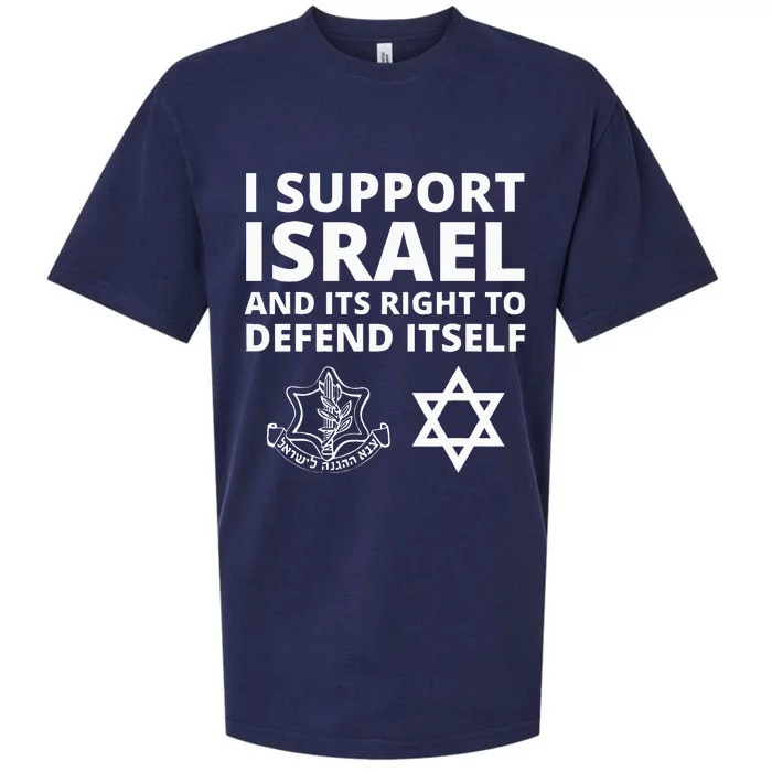 Idf Forces I Support Israel And Its Right To Defend Itself Sueded Cloud Jersey T-Shirt