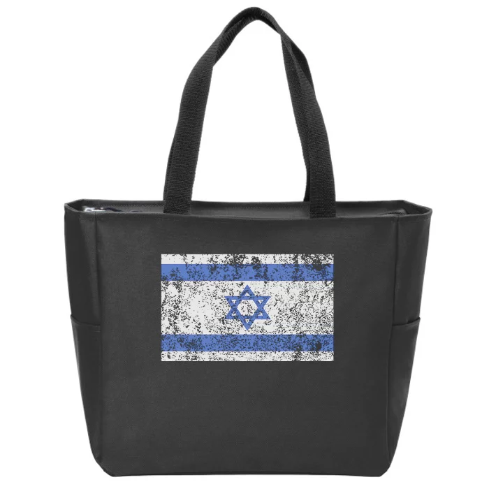 Israeli Flag Israel Jewish Star of David Jerusalem Zip Tote Bag