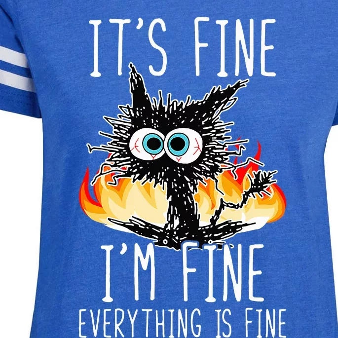 ItS Fine IM Fine Everything Is Fine Enza Ladies Jersey Football T-Shirt