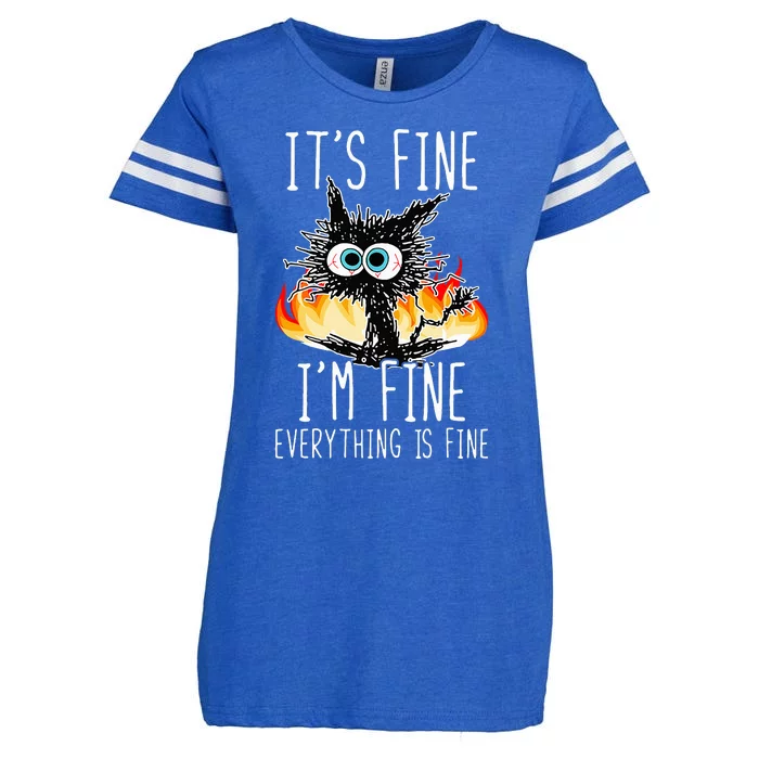 ItS Fine IM Fine Everything Is Fine Enza Ladies Jersey Football T-Shirt