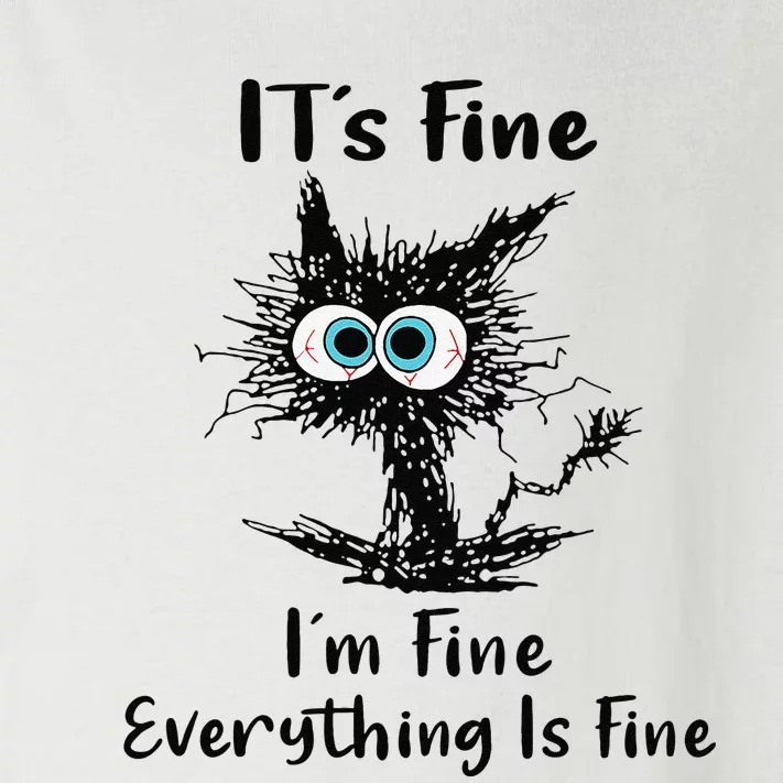 It's Fine I'm Fine Everything Is Fine Funny Black Cat Women Toddler Long Sleeve Shirt