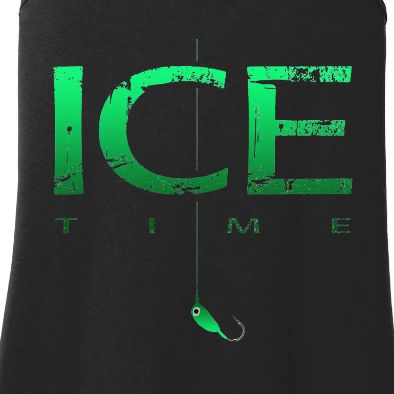 Ice Fishing - Ice Time with Ice Jig - Ice Fisherman Ladies Essential Tank