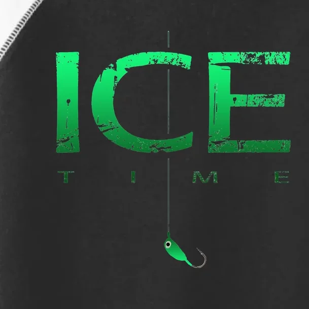 Ice Fishing - Ice Time with Ice Jig - Ice Fisherman Toddler Fine Jersey T-Shirt