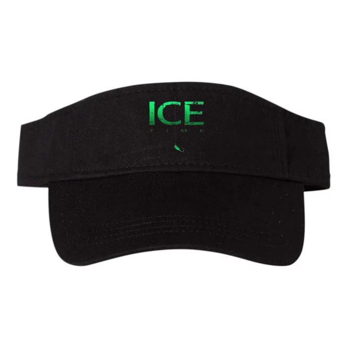 Ice Fishing - Ice Time with Ice Jig - Ice Fisherman Valucap Bio-Washed Visor