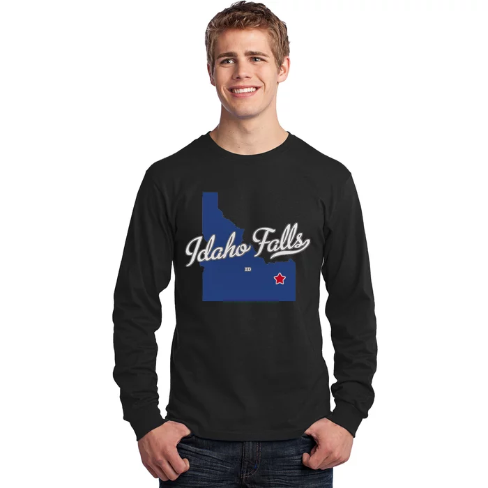 Idaho Falls Idaho ID Map Long Sleeve Shirt