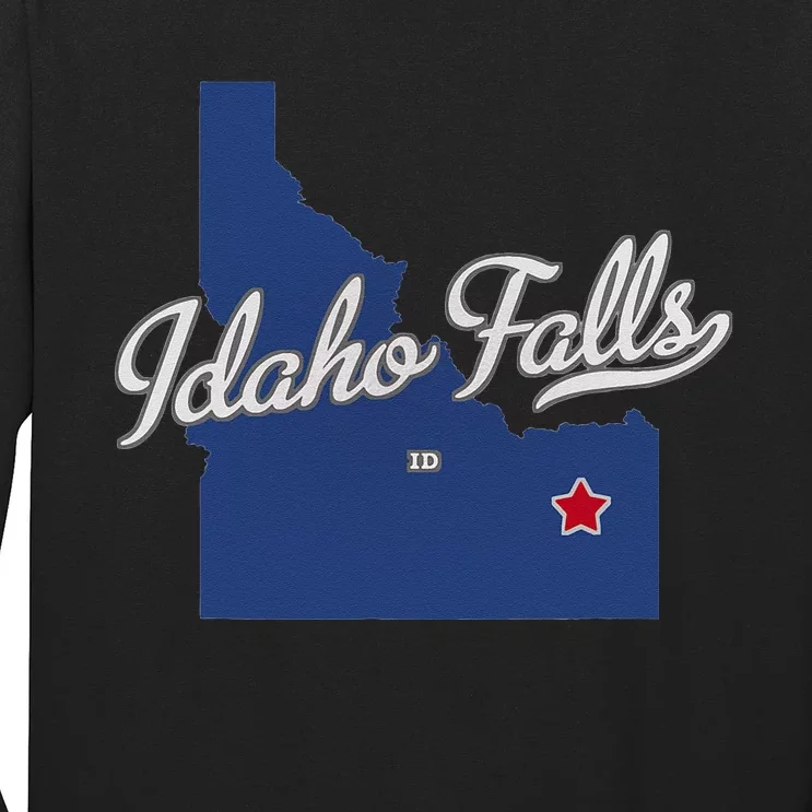 Idaho Falls Idaho ID Map Long Sleeve Shirt