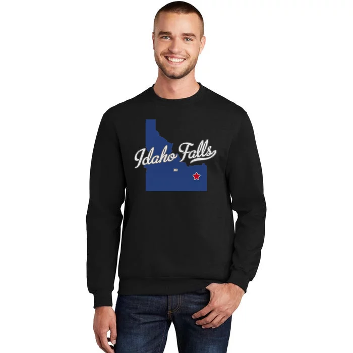 Idaho Falls Idaho ID Map Sweatshirt