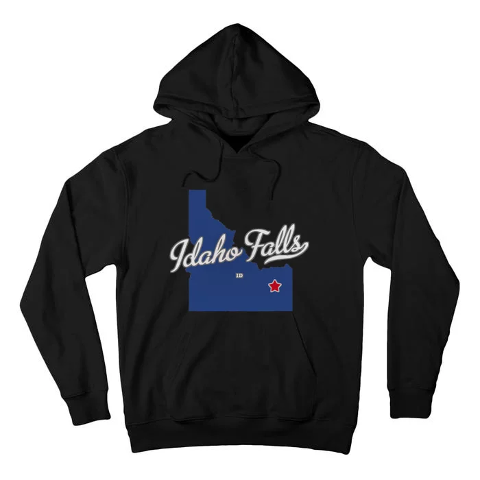 Idaho Falls Idaho ID Map Tall Hoodie