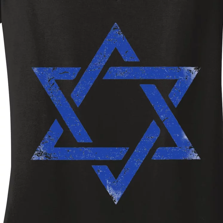 Israeli Flag Israel Jewish Symbol Star Of David Pride Israel Women's V-Neck T-Shirt