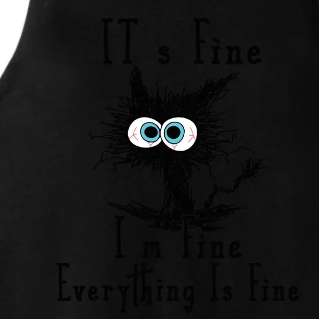 Its Fine Im Fine Everything Is Fine Funny Cat Ladies Tri-Blend Wicking Tank