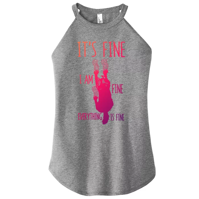 ItS Fine IM Fine Everything Is Fine Scratching Cat Funny Gift Women’s Perfect Tri Rocker Tank