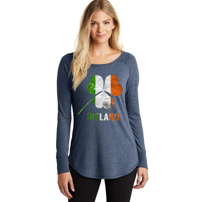 Irish Flag I Love Ireland Tees St Patrick's Gift Women's Perfect Tri Tunic Long Sleeve Shirt