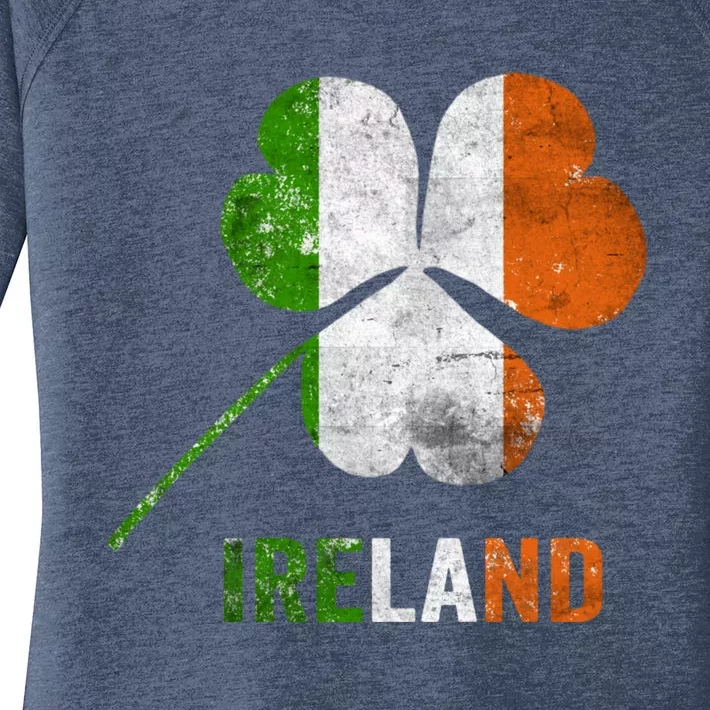 Irish Flag I Love Ireland Tees St Patrick's Gift Women's Perfect Tri Tunic Long Sleeve Shirt