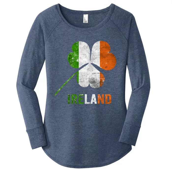 Irish Flag I Love Ireland Tees St Patrick's Gift Women's Perfect Tri Tunic Long Sleeve Shirt