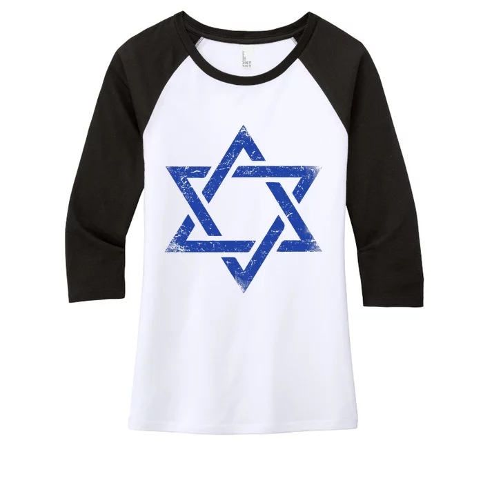 Israeli Flag Israel Jewish Symbol Star of David Pride Israel Women's Tri-Blend 3/4-Sleeve Raglan Shirt