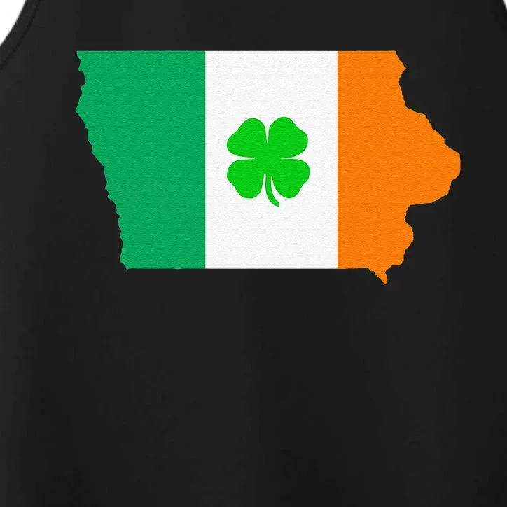 Irish Flag Iowa State Map St Patrick's Day Performance Tank