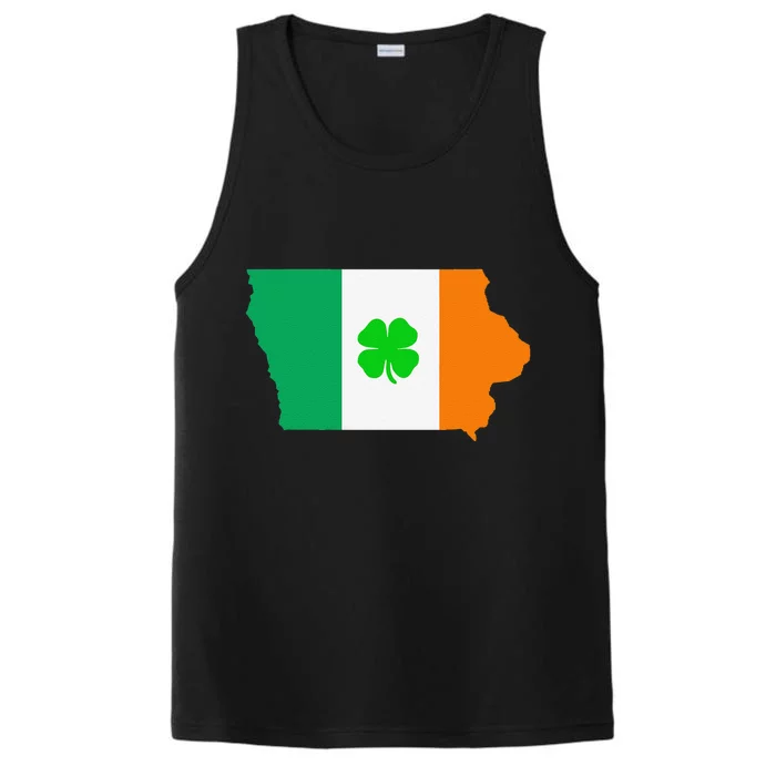 Irish Flag Iowa State Map St Patrick's Day Performance Tank