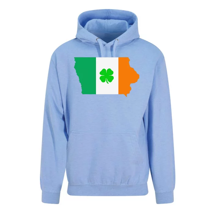 Irish Flag Iowa State Map St Patrick's Day Unisex Surf Hoodie