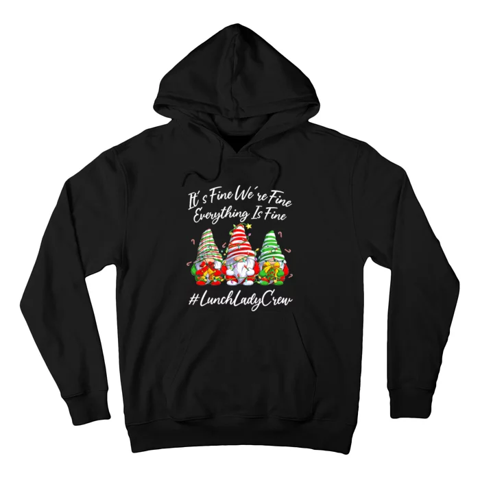 It's Fine I'm Fine Everything Is Fine Gnome Christmas Lights Hoodie