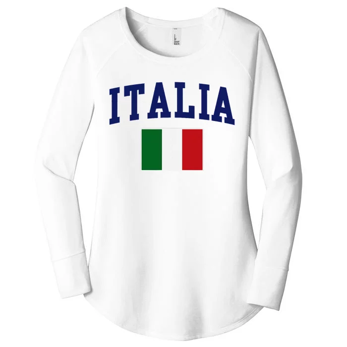 Italia Flag Italy Italiano Italian Family Novelty Souvenir Women's Perfect Tri Tunic Long Sleeve Shirt