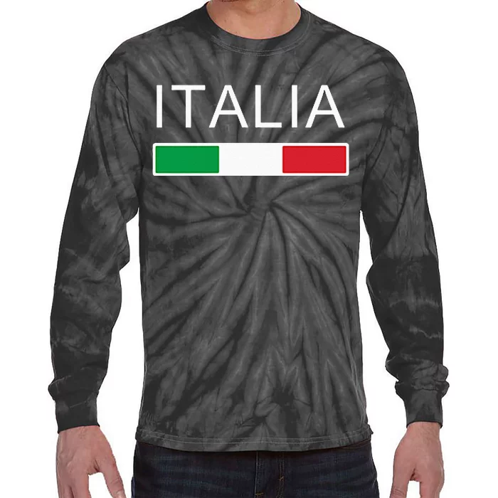 Italia Flag Italian Italy Italiano Family Heritage Tie-Dye Long Sleeve Shirt