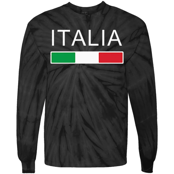 Italia Flag Italian Italy Italiano Family Heritage Tie-Dye Long Sleeve Shirt