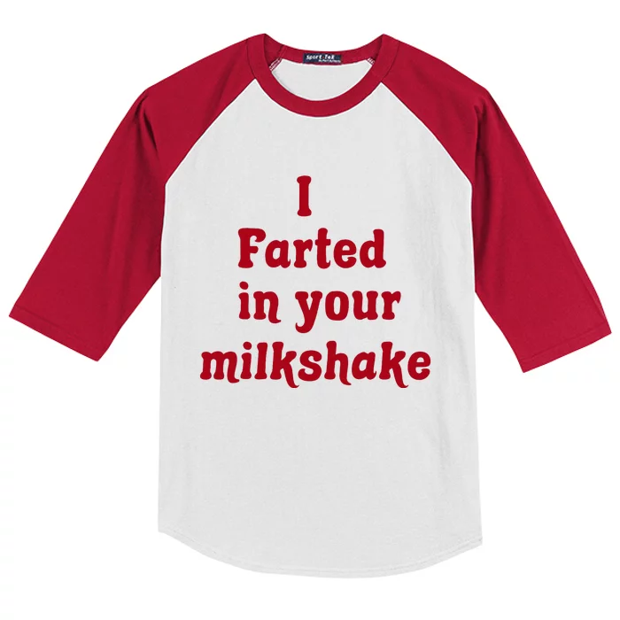 I Farted In Your Milkshake Kids Colorblock Raglan Jersey