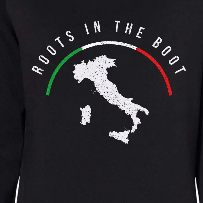 Italy Flag & Italian Map Funny Pun Italia Men Women Womens California Wash Sweatshirt