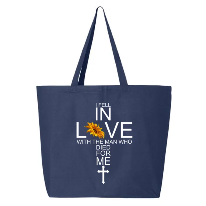 I Fell In Love With The Man Who Died For Me Jesus 25L Jumbo Tote