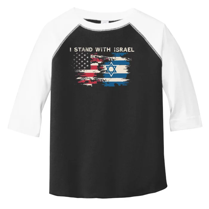 Israeli Flag Jewish Star Of David | I Stand With Israel Toddler Fine Jersey T-Shirt