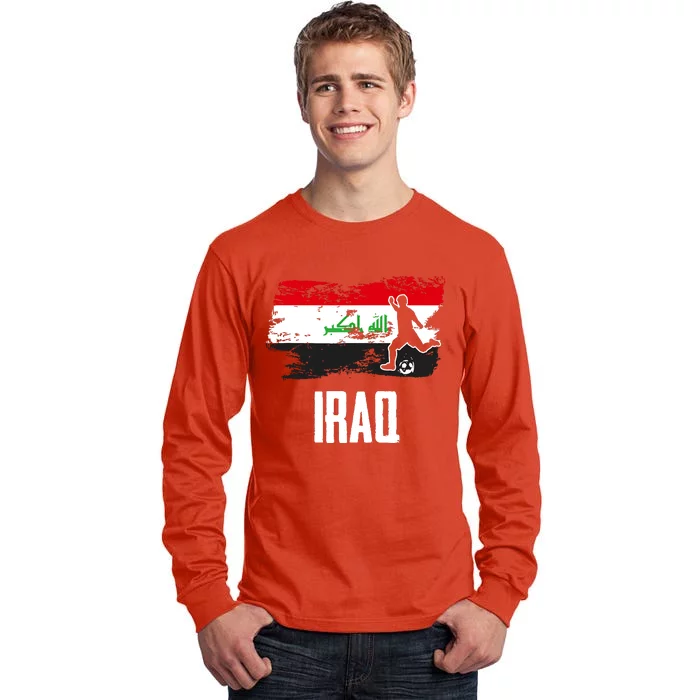 Iraq Flag Jersey Iraqi Soccer Team Iraqi Tall Long Sleeve T-Shirt