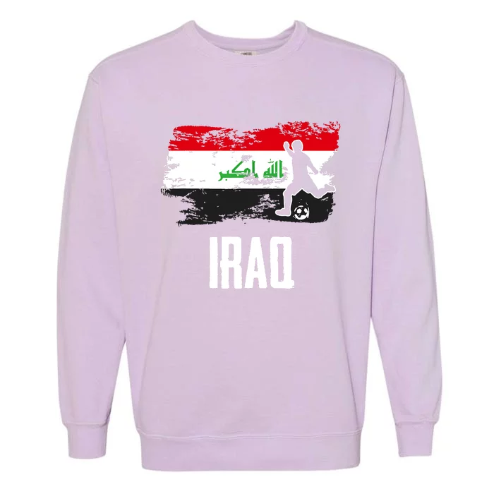 Iraq Flag Jersey Iraqi Soccer Team Iraqi Garment-Dyed Sweatshirt