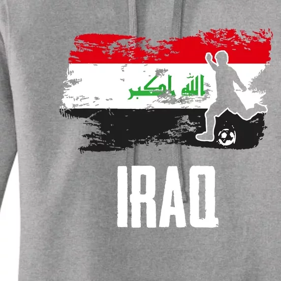 Iraq Flag Jersey Iraqi Soccer Team Iraqi Women's Pullover Hoodie