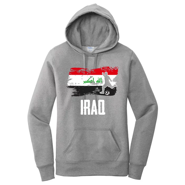 Iraq Flag Jersey Iraqi Soccer Team Iraqi Women's Pullover Hoodie