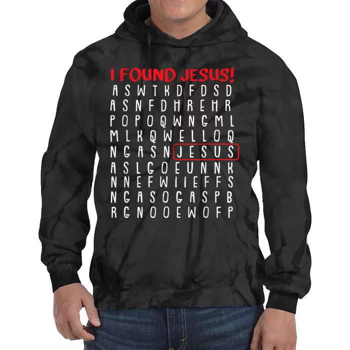 I Found Jesus Christmas Funny Religious Faith Christian Tie Dye Hoodie