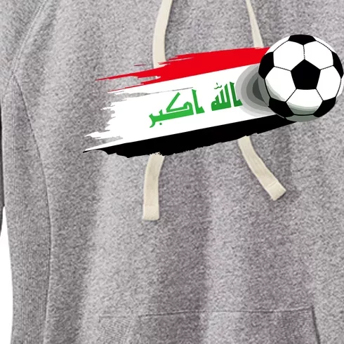 Iraq Flag Jersey Iraqi Soccer Team Iraqi Women's Fleece Hoodie