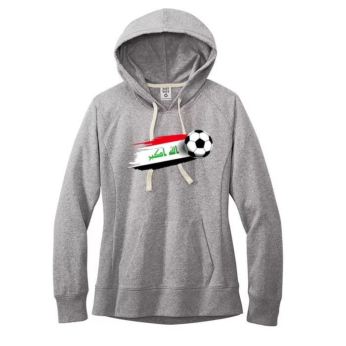 Iraq Flag Jersey Iraqi Soccer Team Iraqi Women's Fleece Hoodie