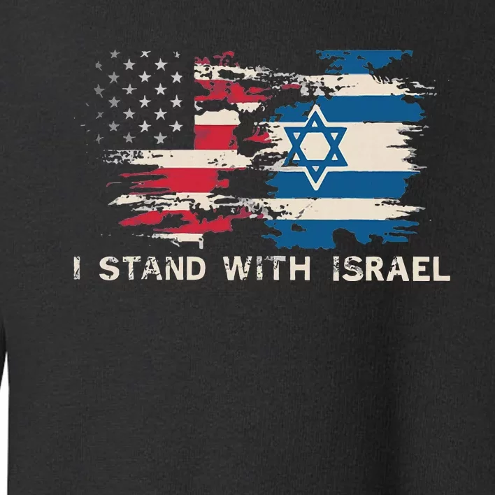 Israeli Flag Jewish Star Of David I Stand With Israel Toddler Sweatshirt