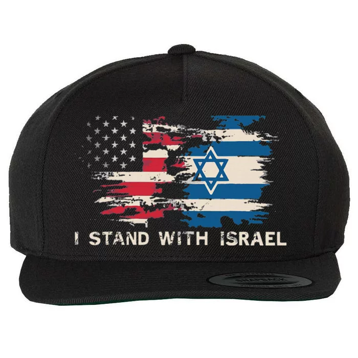 Israeli Flag Jewish Star Of David I Stand With Israel Wool Snapback Cap