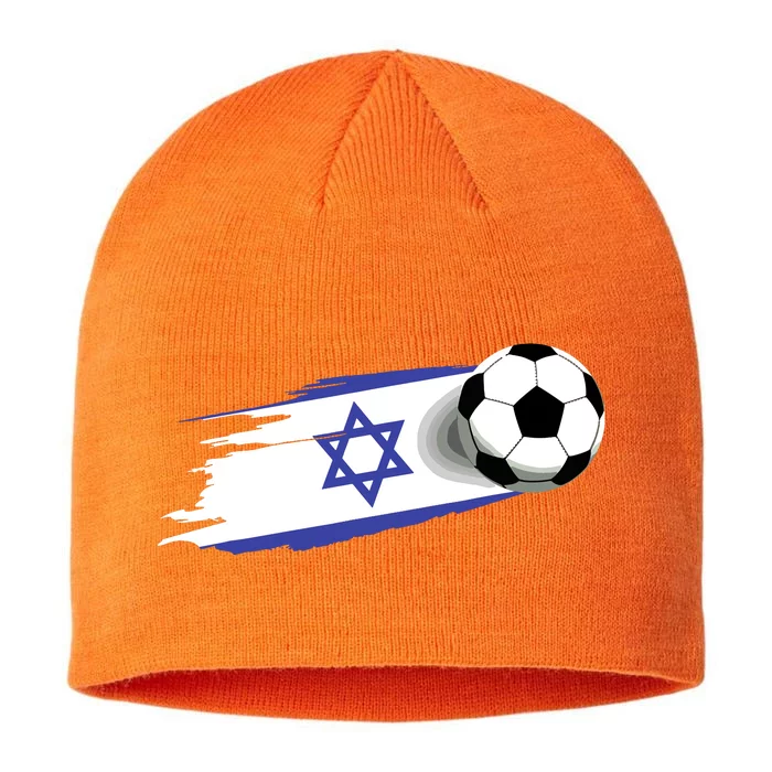 Israel Flag Jersey Israeli Soccer Team Israeli 8 1/2in Sustainable Knit Beanie