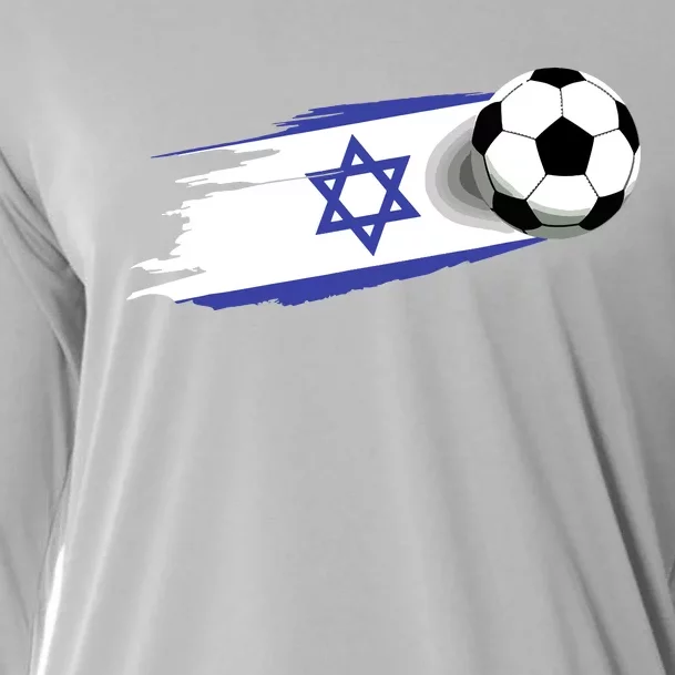 Israel Flag Jersey Israeli Soccer Team Israeli Cooling Performance Long Sleeve Crew