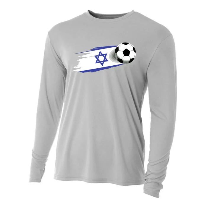 Israel Flag Jersey Israeli Soccer Team Israeli Cooling Performance Long Sleeve Crew