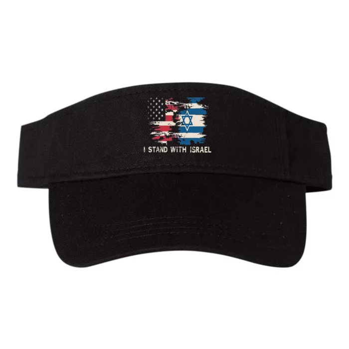 Israeli Flag Jewish Star Of David I Stand With Israel Valucap Bio-Washed Visor