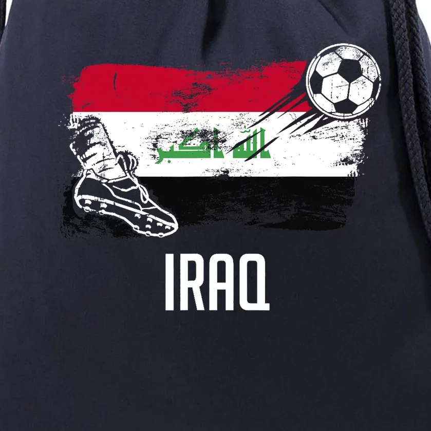 Iraq Flag Jersey Iraqi Soccer Team Iraqi Drawstring Bag